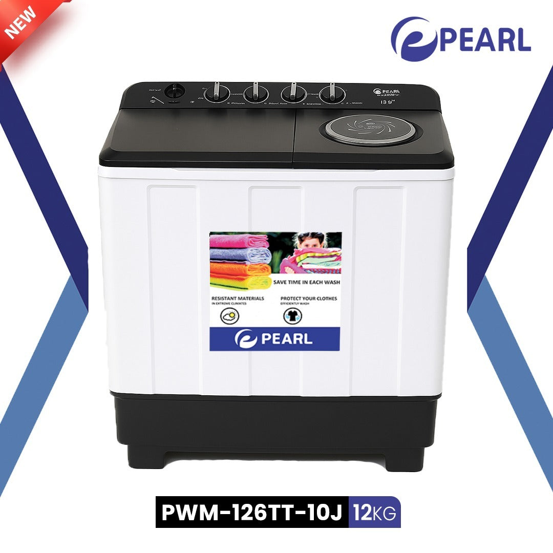 Pearl Twin Tub Semi Automatic Washing Machine - 12KG