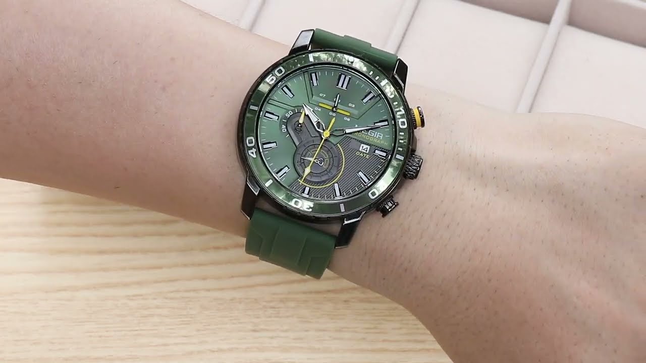 MEGIR Luxury Military Watches for Men Fashion Sport Quartz Wristwatch Waterproof Silicone Band Male Clock Chronograph with Date