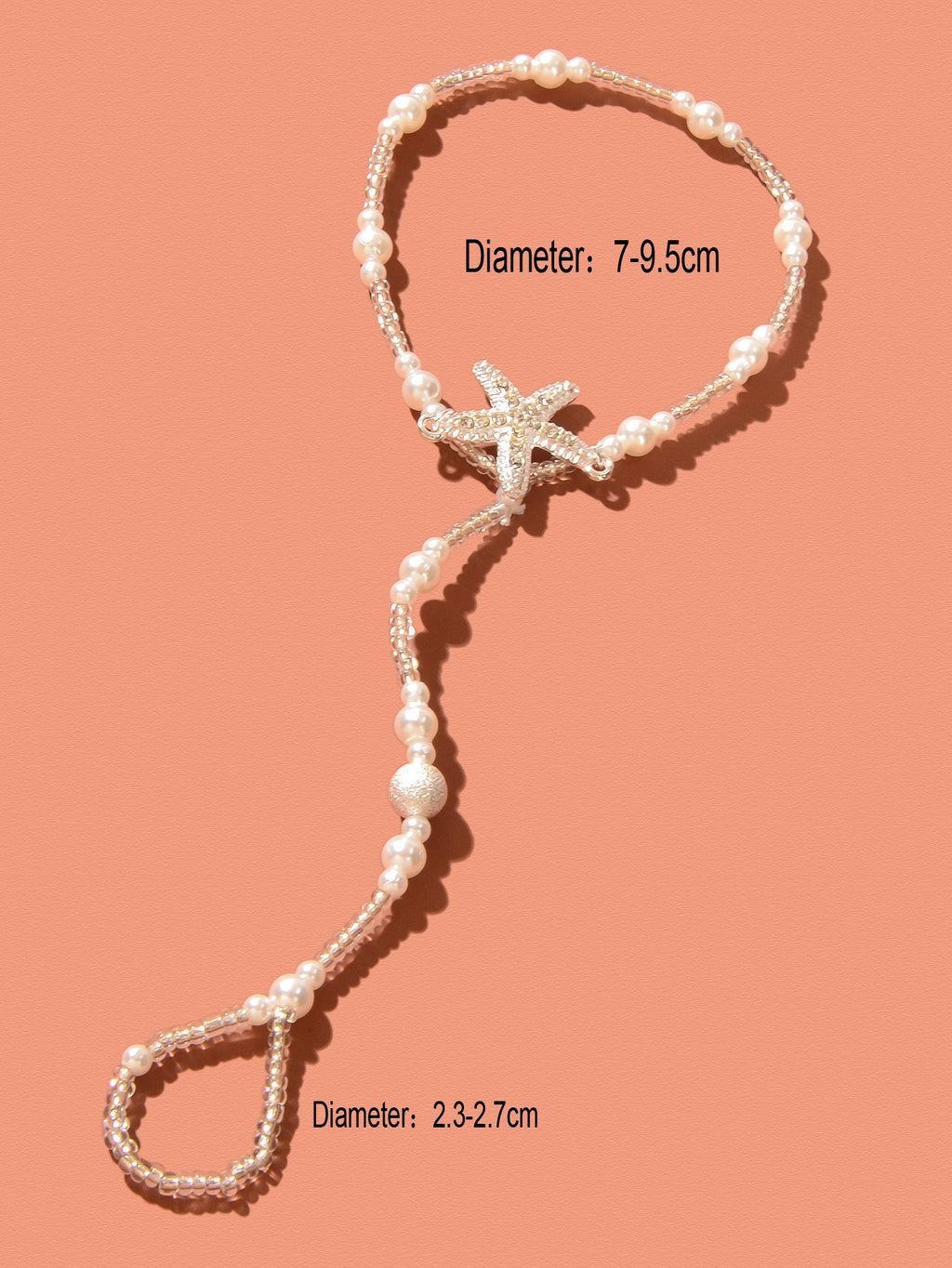 Pearl Barefoot Sandals Sea Star Anklet with Toe Ring Bracelet Beach Foot Jewelry