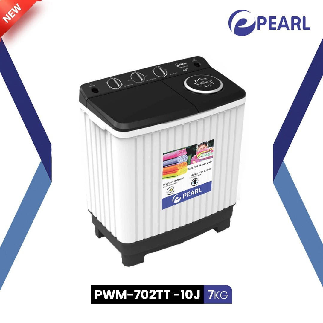 Pearl Twin Tub Semi Automatic Washing Machine - 7KG