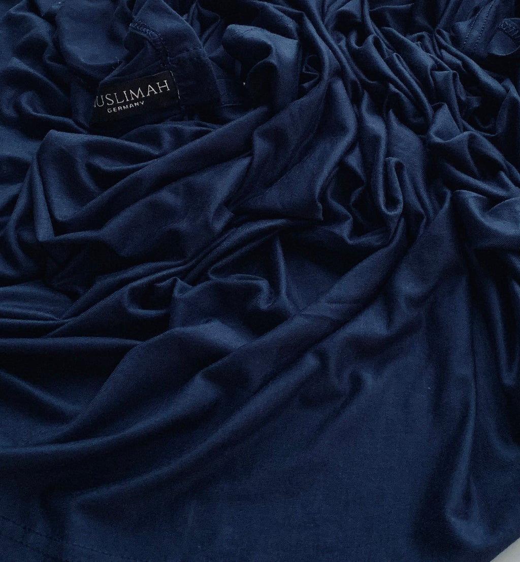 Dark Blue Cotton Jersey Hijab