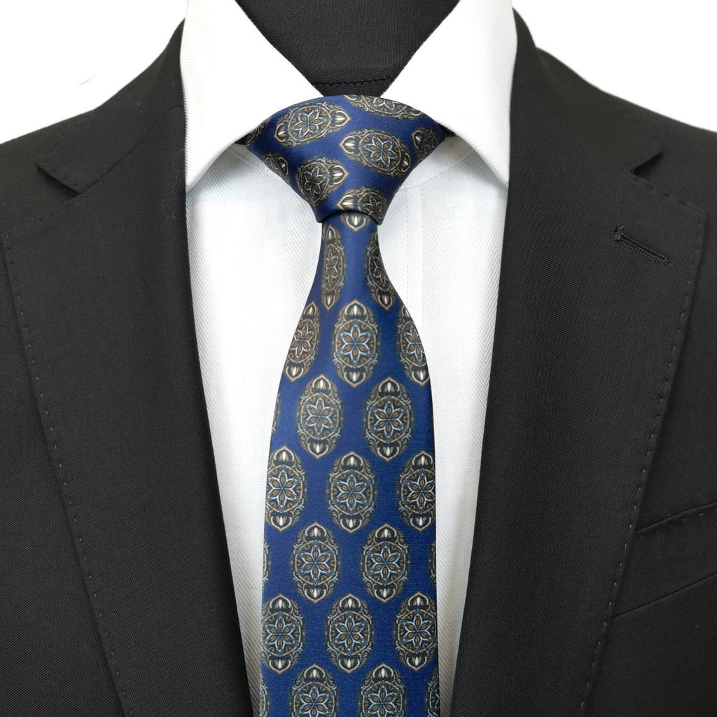 Navy Geometric Tie