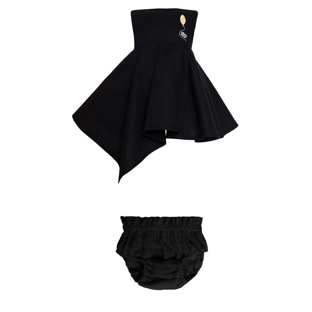 Baby Black Dress and Bloomers Set