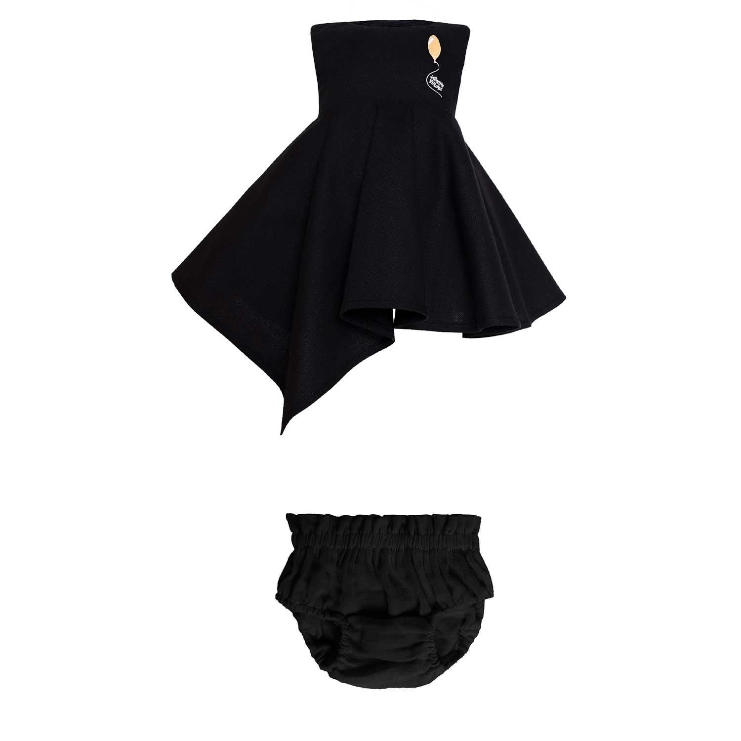 Baby Black Dress and Bloomers Set