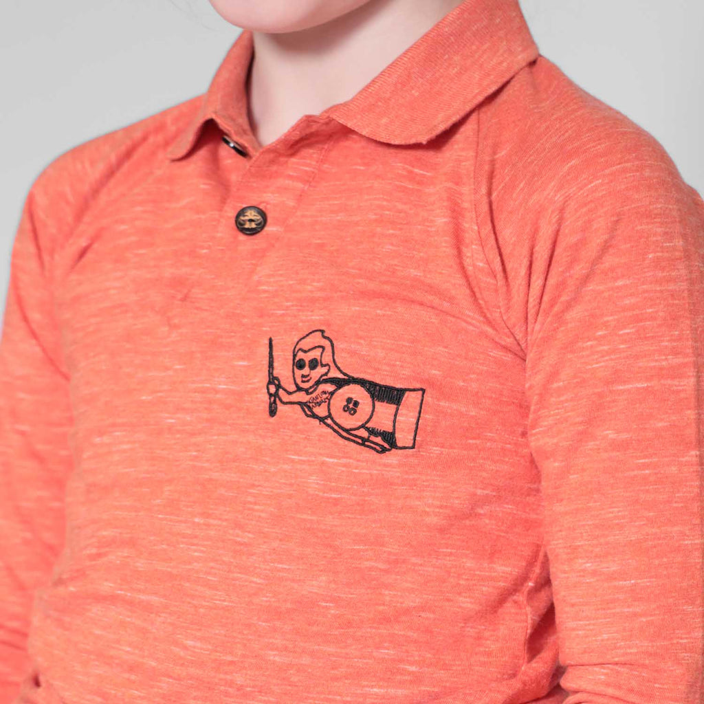 Boys and Girls Orange Polo Shirt