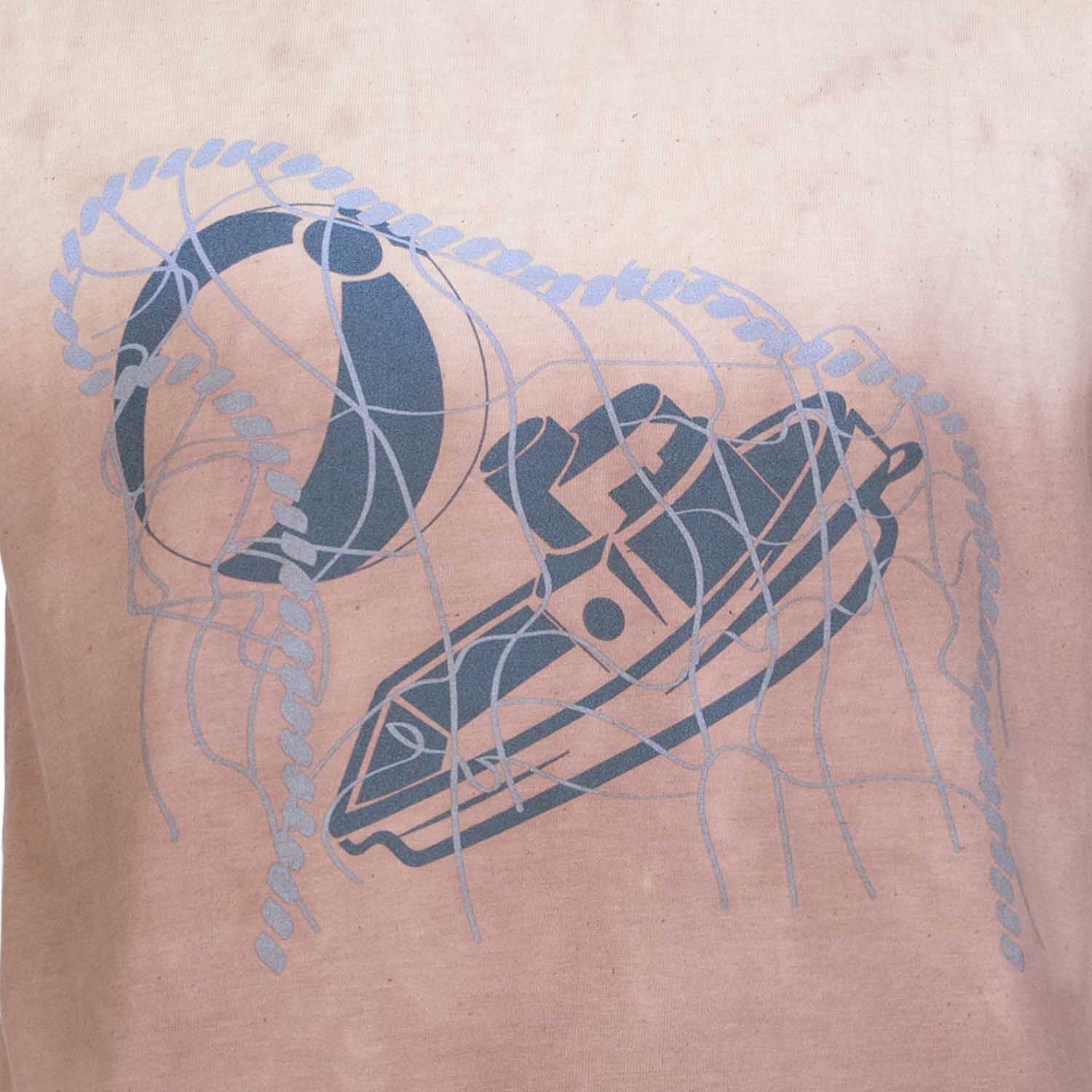 Artisanal T-Shirt Naturally Dyed with Organic Red Onion Peels