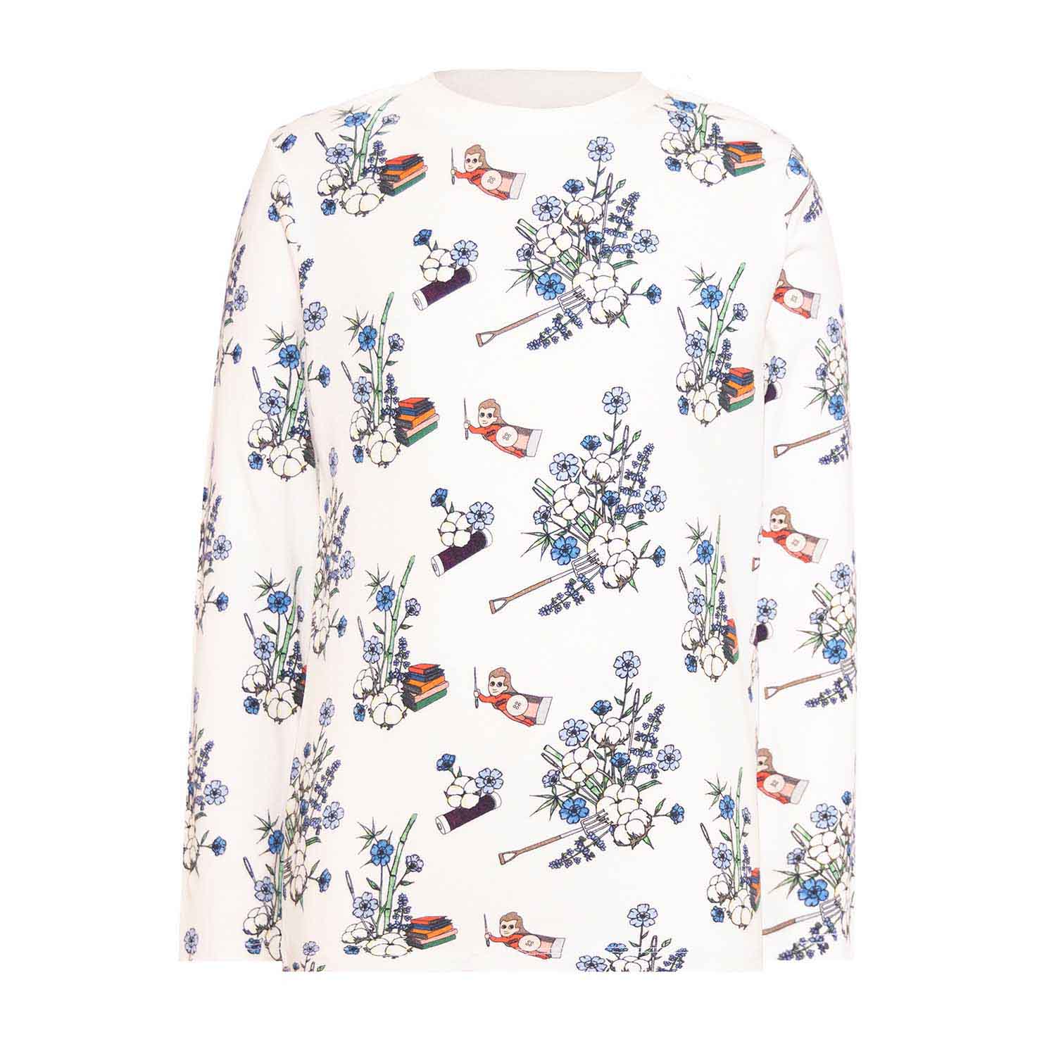 White Floral T-shirt for Kids