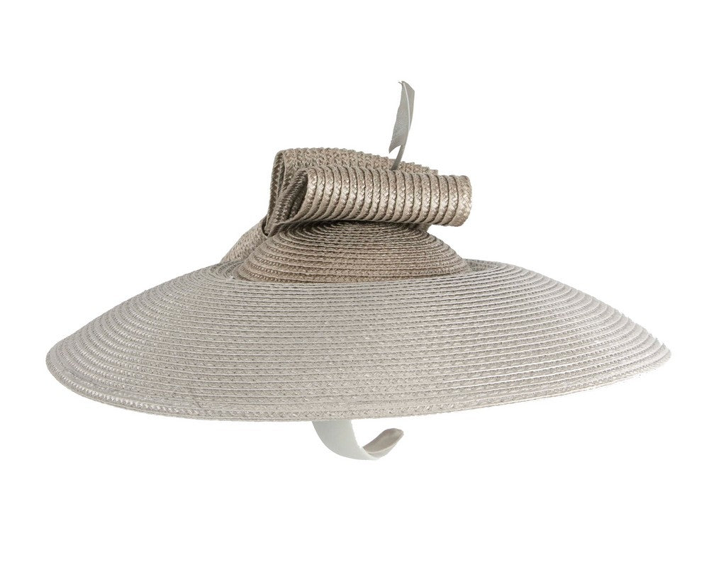 Silver "saucer" fascinator hat by Max Alexander
