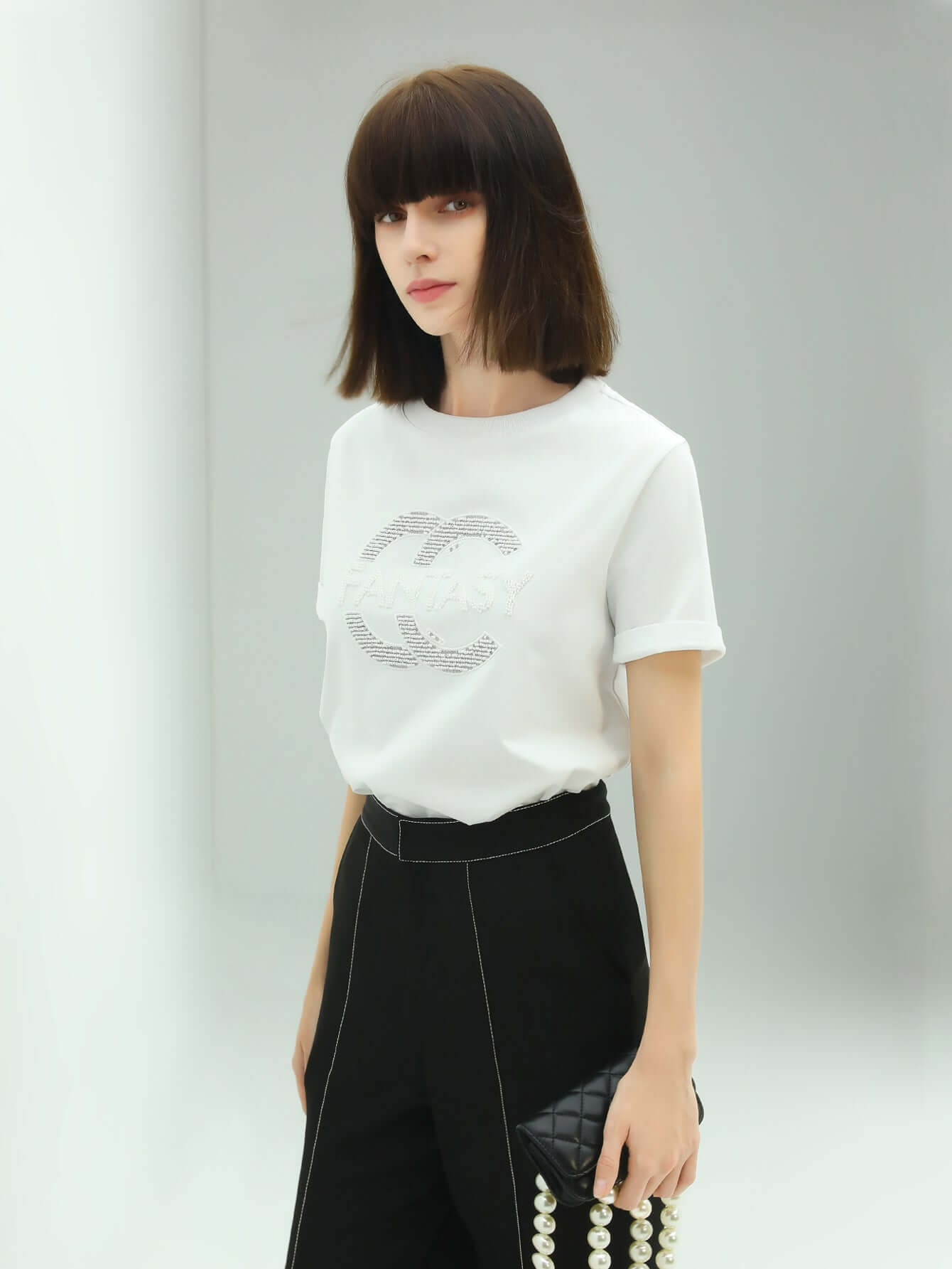 FANTASY White Short-sleeve Cotton Tee