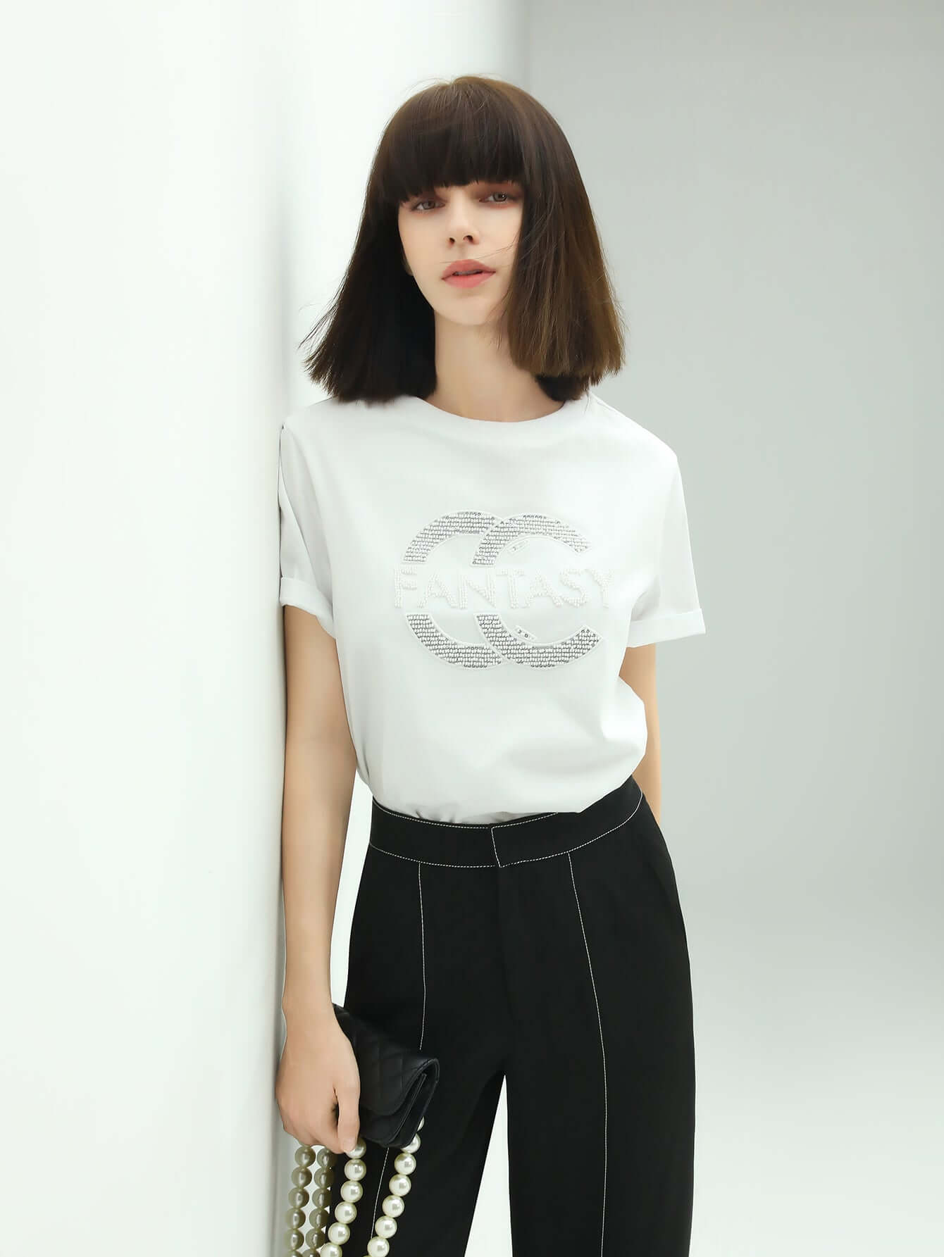 FANTASY White Short-sleeve Cotton Tee