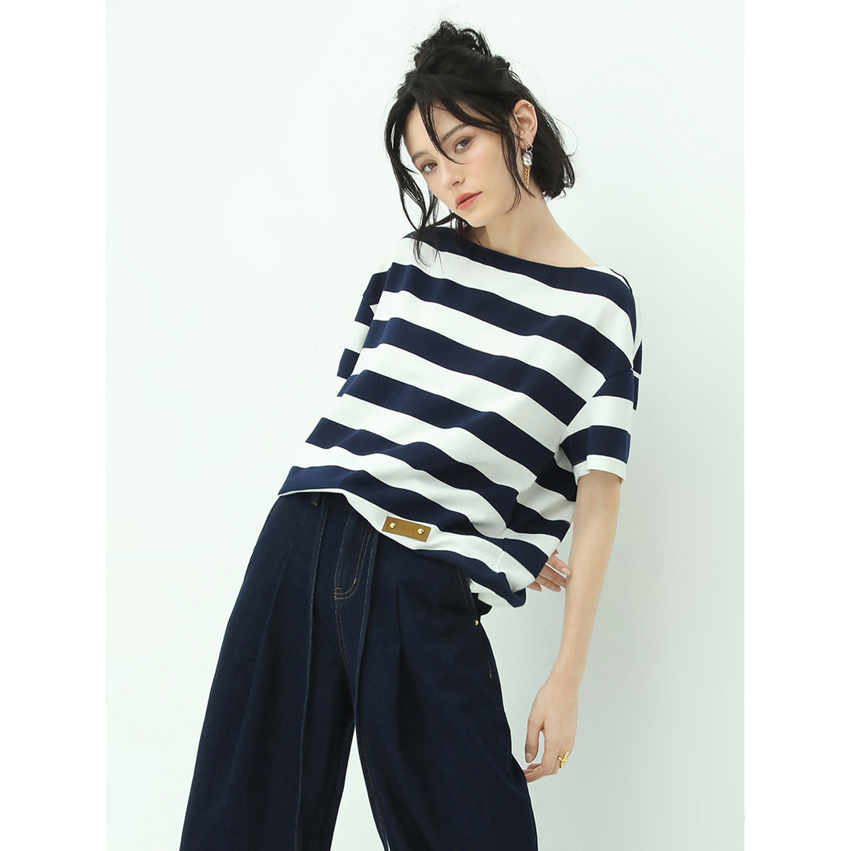Goodwill Nautical Short Sleeved Striped Knitted Tee