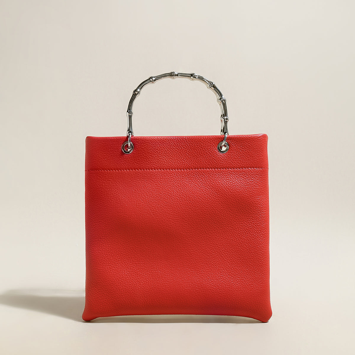 Minimalistic Square Structured Top Handle Bag