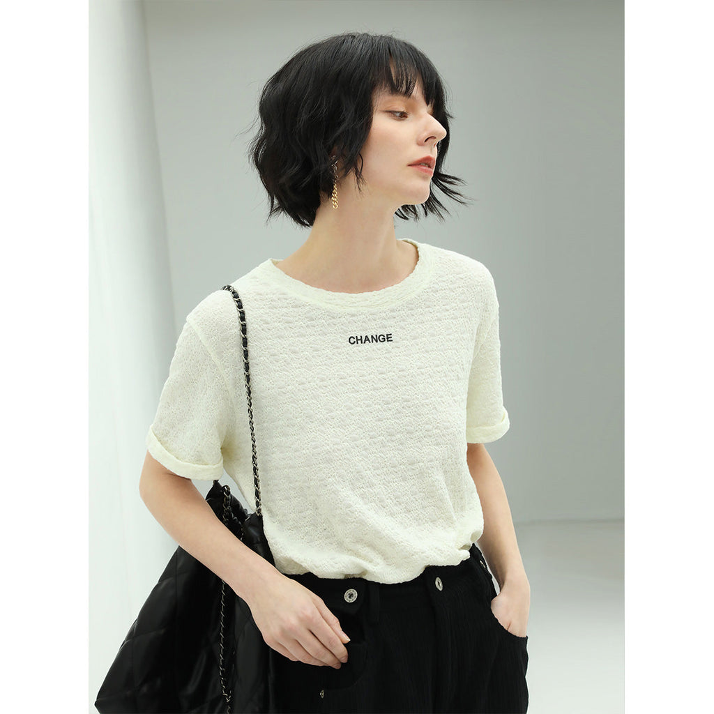 Printed Ivory Tee